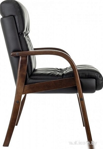 Офисный стул Бюрократ T-9932W-CF-Eco (черный, экокожа)