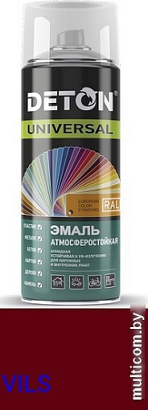 Эмаль Deton Universal Алкидная атмосферостойкая RAL 3005 0.52 л (рубин)