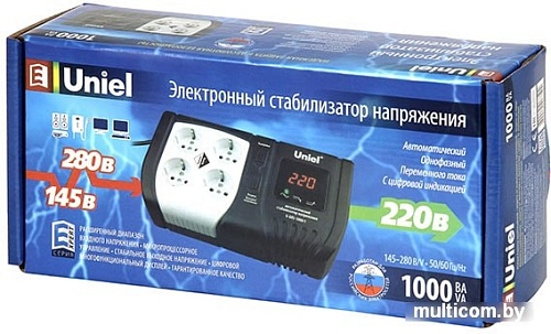 Стабилизатор напряжения Uniel U-ARS-1000/1