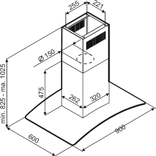 Кухонная вытяжка KUPPERSBERG Grande 90 X
