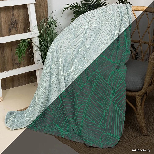 Плед Casa Conforte Stella Tropic 200x220 6154956 (зеленый)