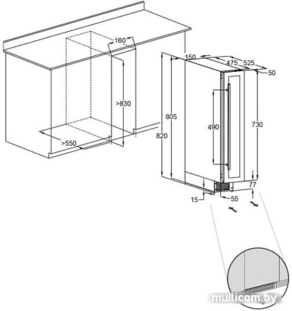 Винный шкаф Dunavox DAUF-9.22B