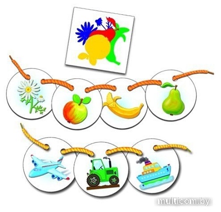 Развивающая игра Радуга На шнурочке. Что к чему? С-944