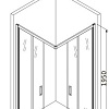 Roxen Caspia 55060-90C 90х90 (матовое стекло/хром)