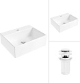 Умывальник Lauter 21344 + клапан 21190W + сифон 21635W (белый матовый)