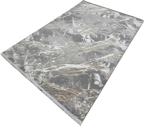 Radjab Carpet Афина Прямоугольник 9012A 12884RK (0.8x1.5, Grey/Beige)