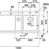 Кухонная мойка Franke Mythos MTK 651-100 (оникс, чаша слева)