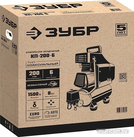 Компрессор Зубр КП-200-6