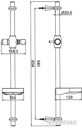 Душевая штанга IDDIS NOB6000i17