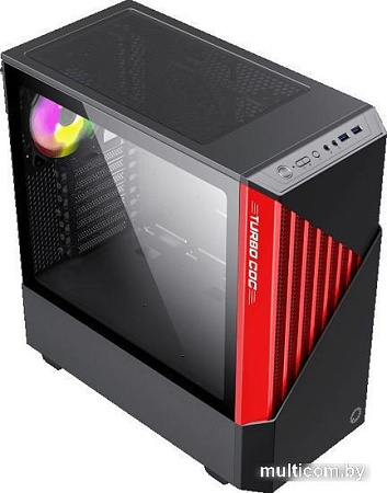 Корпус GameMax Contac COC BR (черный/красный)
