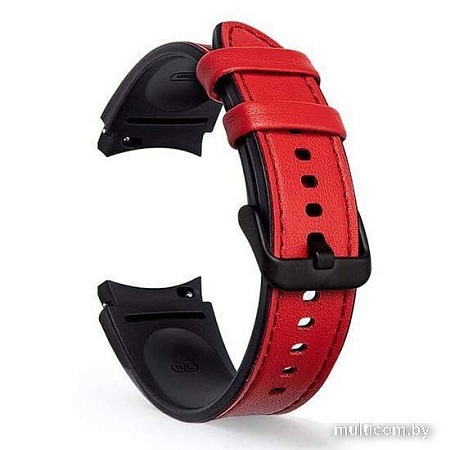 Ремешок Rumi Comfort гибридный для Samsung Galaxy Watch4/5 (20 мм, красный)