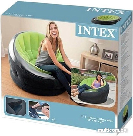 Надувное кресло Intex Empire 66582 (зеленый)