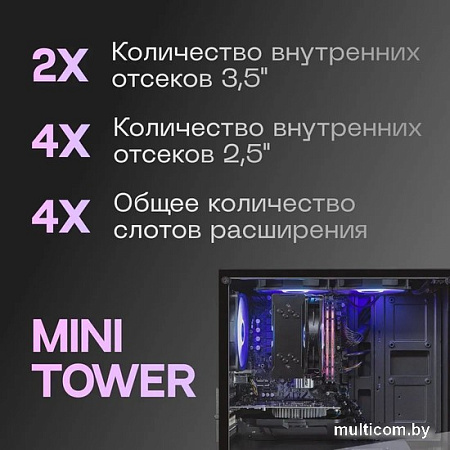 Корпус Eurocase M10 ARGB (черный)