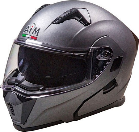 Мотошлем AIM JK906 906-005-XL (XL, серый металлик)