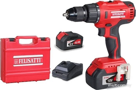 Ударная дрель-шуруповерт Felisatti ДАУ-13/18Л3 (с 1-им АКБ, кейс)