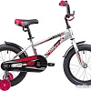 Детский велосипед Novatrack Lumen 16 (серебристый/красный, 2019)