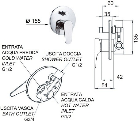 Смеситель Remer Class Line L 09