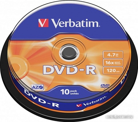 DVD+R диск Verbatim 4.7Gb 16x Verbatim DL 43523 (10 шт.)