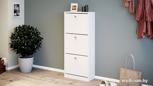 Тумба для обуви Трия Тетра тип 1 исп. 2 (белый)