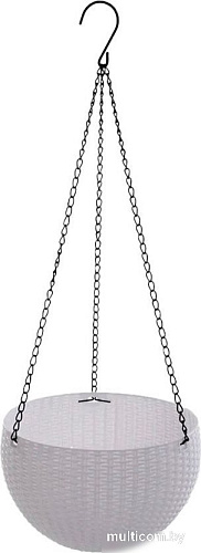 Кашпо Botanica Rattan (26x16см, белый)