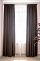 Комплект штор Decoretto Канвас горький шоколад КГШ-K110 3.75x2.7 м (коричневый, 2 шт)