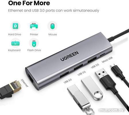 USB-хаб Ugreen CM266 60812