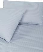 Постельное белье GoodNight Pure Страйп-сатин 1.5сп 417433 (серо-голубой)