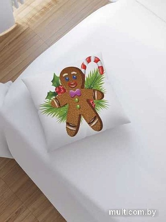 Чехол на подушку JoyArty Пряничный человечек sl_38341