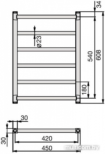 Полотенцесушитель Zehnder Stalox STX-060-045