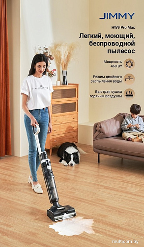 Вертикальный моющий пылесос Jimmy Cordless Vacuum&Washer HW9 Pro Max (синий/серый)