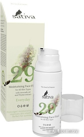 Sativa Крем-флюид для лица увлажняющий №29