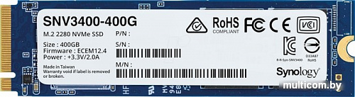 SSD Synology SNV3400 400GB SNV3400-400G
