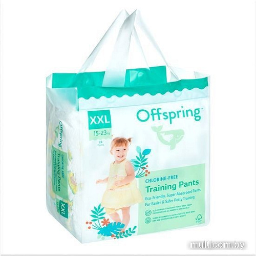 Трусики-подгузники Offspring XXL 15-23кг Авокадо (24 шт)