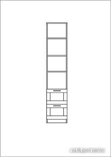 Стеллаж Mio Tesoro Сириус 2 ящика 39x190 2.02.07.140.5 (дуб венге)