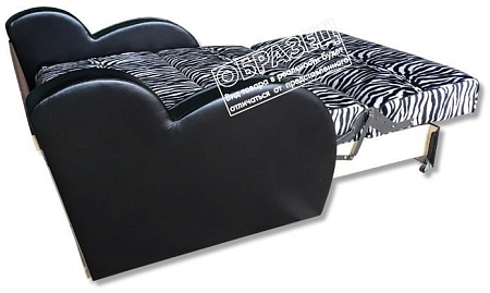 Диван Асмана Виктория 120 с декором 3 (астра 10 подлокотник кожзам коричневый)