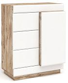 Тумба КМК Мебель Роксет 1Д3Я 0554.2 (дуб юккон-белый глянец)