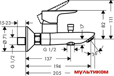 Смеситель Hansgrohe Talis E 71740000
