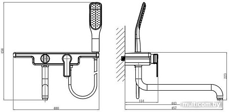 Смеситель D&K DA1453315 (хром/черный)