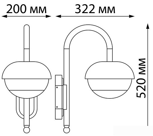 Уличный настенный светильник Novotech Acorn 370955