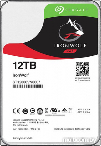 Жесткий диск Seagate Ironwolf 12TB ST12000VN0007