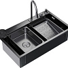 Кухонная мойка Mixline Pro 552104 (черный графит, с сифоном)