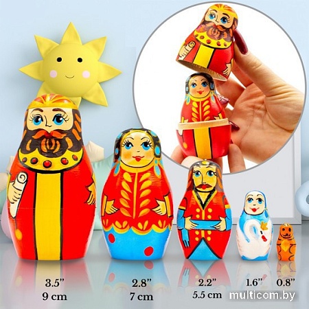Развивающая игра Брестская Матрешка Сказка о царе Салтане (набор 5 шт)