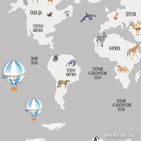 Фотообои Citydecor Детская Карта мира 385 300x260