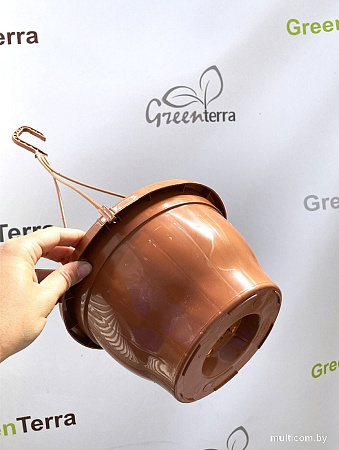 Вазон GreenTerra С подвесом 21/13 см 2.5 л (5 шт, терракотовый)