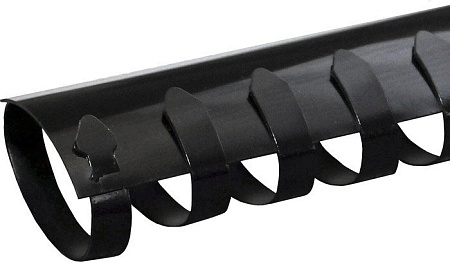 Пластиковая пружина для переплета РеалИСТ Пластик 51 мм (черный)