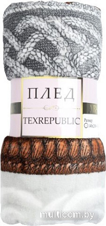 Плед Tex Republic Absolute Новая косичка Фланель 140x200 37408 (бежевый)