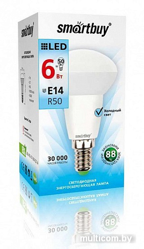 Светодиодная лампа SmartBuy R50 E14 6 Вт 4000 К [SBL-R50-06-40K-E14-A]