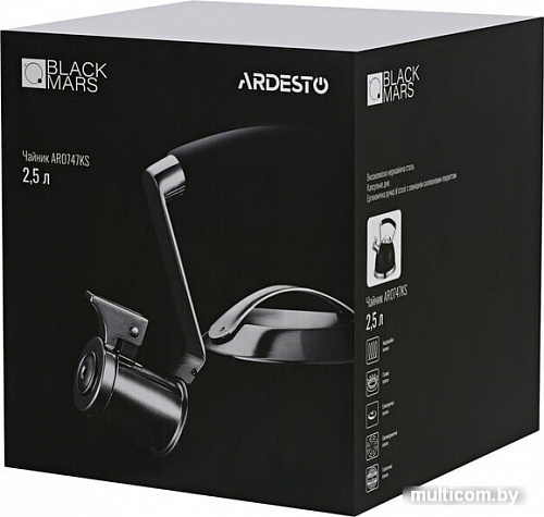 Чайник со свистком Ardesto Black Mars AR0747KS