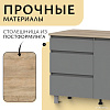 Готовая кухня Mio Tesoro Денвер 1.6м (графит серый/дуб сонома)