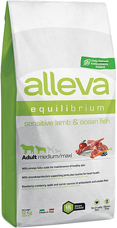 Сухой корм для собак Alleva Equilibrium Sensitive Lamb & Ocean Fish Medium/Maxi 12 кг